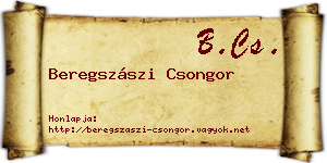 Beregszászi Csongor névjegykártya