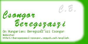 csongor beregszaszi business card